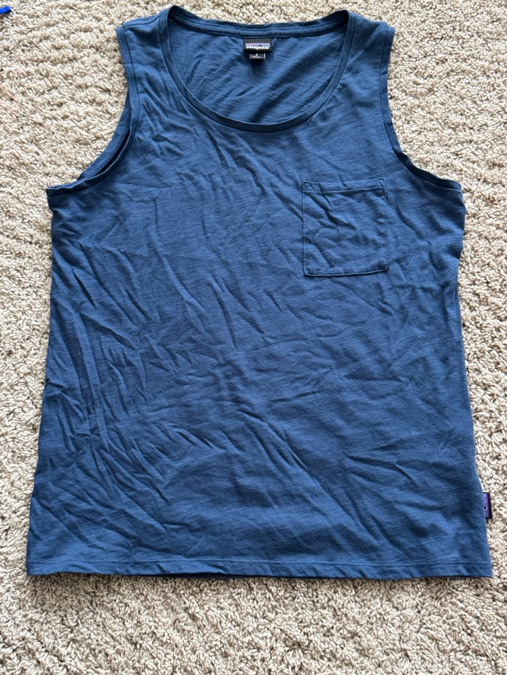 Patagonia Blue Pocket Tank Top